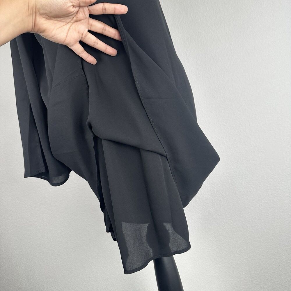 Three Eighty Two Dress Womens Large Black One Shoulder LBD Cocktail Minimalist - Picture 10 of 16